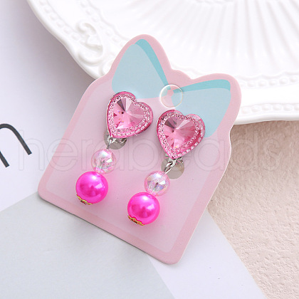 Alloy Plastic Clip-on Earrings for Kid WG21FF0-19-1