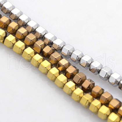 Electroplate Non-magnetic Synthetic Hematite Beads Strands G-J215-M-1