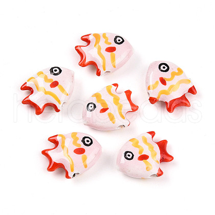 Handmade Porcelain Beads PORC-N009-08E-1
