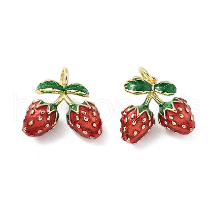 Brass Enamel Pendants KK-R229-07G-06-1