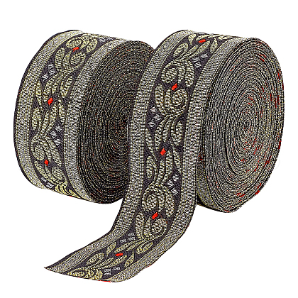 Ethnic Style Embroidery Polyester Ribbons OCOR-WH0070-10B-04-1