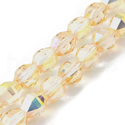 Electroplate Glass Beads Strands EGLA-L045-H-HP01-1