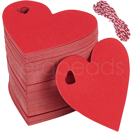 SOFPLATE 200Pcs Heart Paper Gift Tags CDIS-SP0001-14A-1