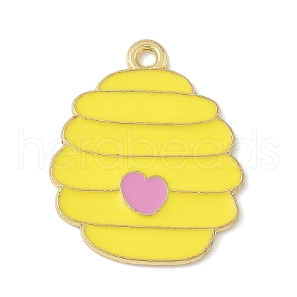 Bees Theme Alloy Enamel Pandants FIND-M083-06J-G-1