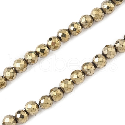 Electroplate Synthetic Magnetic Hematite Beads Strands G-A263-B01-02G-1