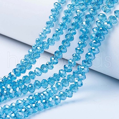 Electroplate Glass Beads Strands EGLA-A034-T10mm-A13-1