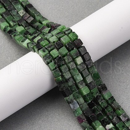 Natural Ruby in Zoisite Beads Strands G-F631-K31-1