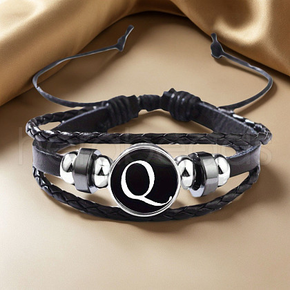 Adjustable Imitation Leather Cord Multilayer Bracelets WGB28DF-17-1