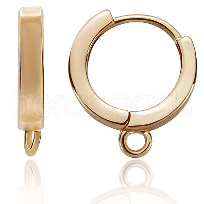Beebeecraft 14Pcs Brass Hoop Earrings KK-BBC0014-51-1
