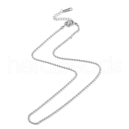 Ion Plating(IP) 304 Stainless Steel Ball Chain Necklace for Men Women NJEW-M200-12P-1