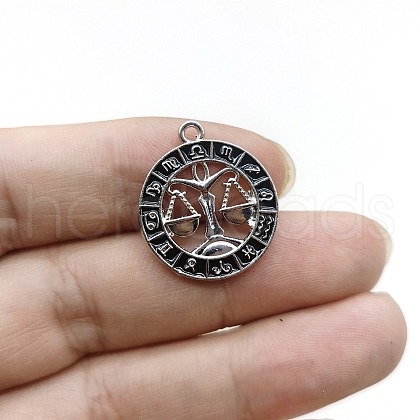 Constellation Themes Alloy Rhinestone Pendants PW-WG6B97D-04-1