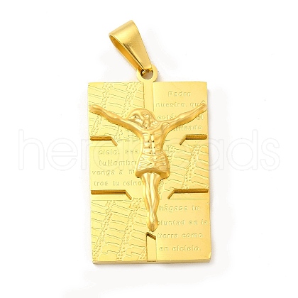 Ion Plating(IP) 304 Stainless Steel Religion Pendants STAS-E184-07G-1