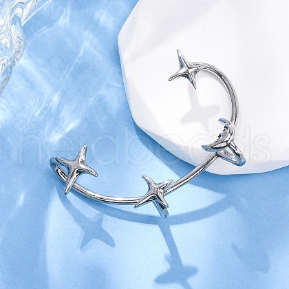 316 Surgical Stainless Steel Cuff Earrings EJEW-E300-26P-01-1
