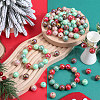 SOFPLATE Christmas Theme 100Pcs 5 Colors Opaque Acrylic Beads MACR-SP0001-01B-04-4