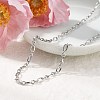 3.5MM 304 Stainless Steel Oval Link Chain Necklaces NJEW-T016-08P-3