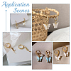 DICOSMETIC 8pcs 4 colors Ion Plating(IP) 304 Stainless Steel Huggie Hoop Earrings Findings STAS-DC0005-17-5