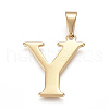 304 Stainless Steel Pendants STAS-F106-95G-Y-1