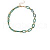 Plastic Oval Link Chain Necklaces & Bracelets Sets FS-WG8E7F5-01-4
