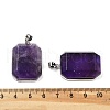 Natural Amethyst Pendants G-B139-02P-06-3