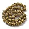 Electroplated Natural Lava Rock Beads Strands G-A251-D01-01C-1