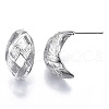 Brass Half Hoop Earrings KK-N232-110P-NF-3