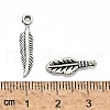 Antique Silver Mixed Feather Tibetan Style Alloy Pendants TIBEP-MSMC021-31AS-4