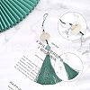 Resin Luminous Lotus Pendant Decorations HJEW-WH0042-56-5