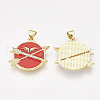 Brass Micro Pave Cubic Zirconia Pendants KK-S061-29-2