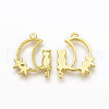 Tibetan Style Alloy Open Back Bezel Pendants TIBE-S308-32G-1
