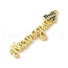 Rack Plating Brass Micro Pave Cubic Zirconia Connector Charms KK-C053-09G-2