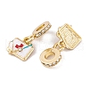 Rack Plating Alloy Crystal Rhinestone European Dangle Charms FIND-C055-24G-2