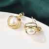 Brass Dangle Stud Earrings EJEW-P302-02G-3