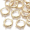 Brass Huggie Hoop Earring Findings KK-T055-026G-NF-1