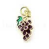 Brass Enamel Pendants KK-Q066-21G-1