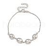Rack Plating Egg Brass Link Bracelets for Women BJEW-B106-18P-1