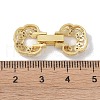 Rack Plating Brass Micro Pave Clear Cubic Zirconia Fold Over Clasps KK-NH0002-03B-G-3