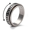 Non-Tarnish 203 Stainless Steel Rotating Spinner Fidget Band Rings for Anxiety Stress Relief RJEW-G118-08P-2