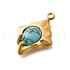 Synthetic Turquoise Pendants STAS-D310-03G-03-2
