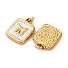 304 Stainless Steel Enamel Pendants STAS-U061-37G-A01-2