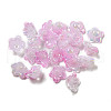 Iridescent Acrylic Bead Caps X-OACR-C021-08G-1