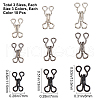 Gorgecraft 90 Sets 9 Style Metal Sewing Hooks and Eyes Fasteners IFIN-GF0001-19-2