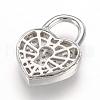 Brass Micro Pave Cubic Zirconia Pendants ZIRC-F062-04P-2