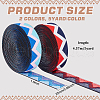 FINGERINSPIRE 10 Yards 2 Colors Flat Nylon Elastic Band with Wave Pattern EC-FG0001-04-2
