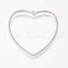 Brass Micro Pave Cubic Zirconia Pendants ZIRC-K073-46-02P-1
