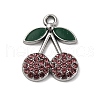 Cherry Alloy Pendants PALLOY-S051-01C-P-1