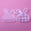 9 Grids Rabbit Shape Plastic Organizer Boxes X-ANIM-PW0001-115-1