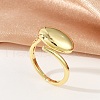 Oval Brass Open Cuff Rings for Women RJEW-G343-17G-1