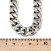 304 Stainless Steel Cuban Link Chain Necklaces for Men NJEW-D301-01P-3