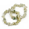 Unisex Chip Natural New Jade Beaded Stretch Bracelets BJEW-S143-50-7