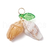 Natural Sea Shell Copper Wire Wrapped Pendants PALLOY-JF03611-03-3
